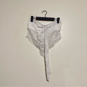 SHEIN | White Tie-Front Crop Top